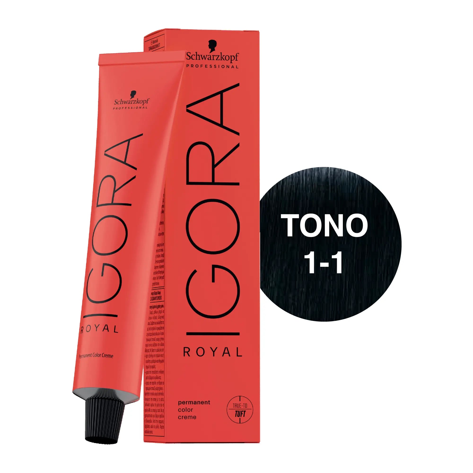 Igora Royal Tono 1-1 Negro Azulado 60mL Schwarzkopf Professional