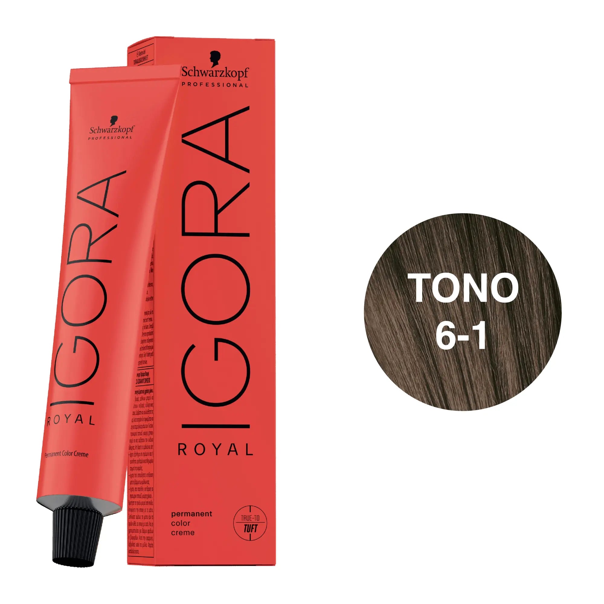 Igora Royal Tono 6-1 Rubio Oscuro Ceniza 60mL - Magic Mechas