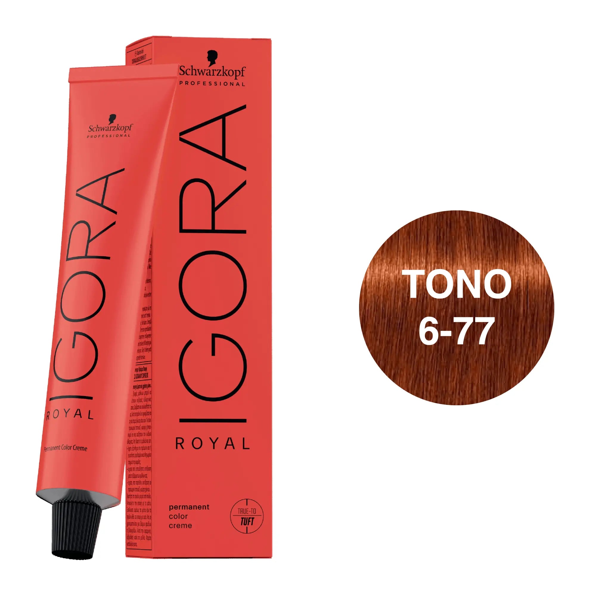 Igora Royal Tono 6-77 Rubio Oscuro Cobrizo Intenso 60mL - Magic Mechas