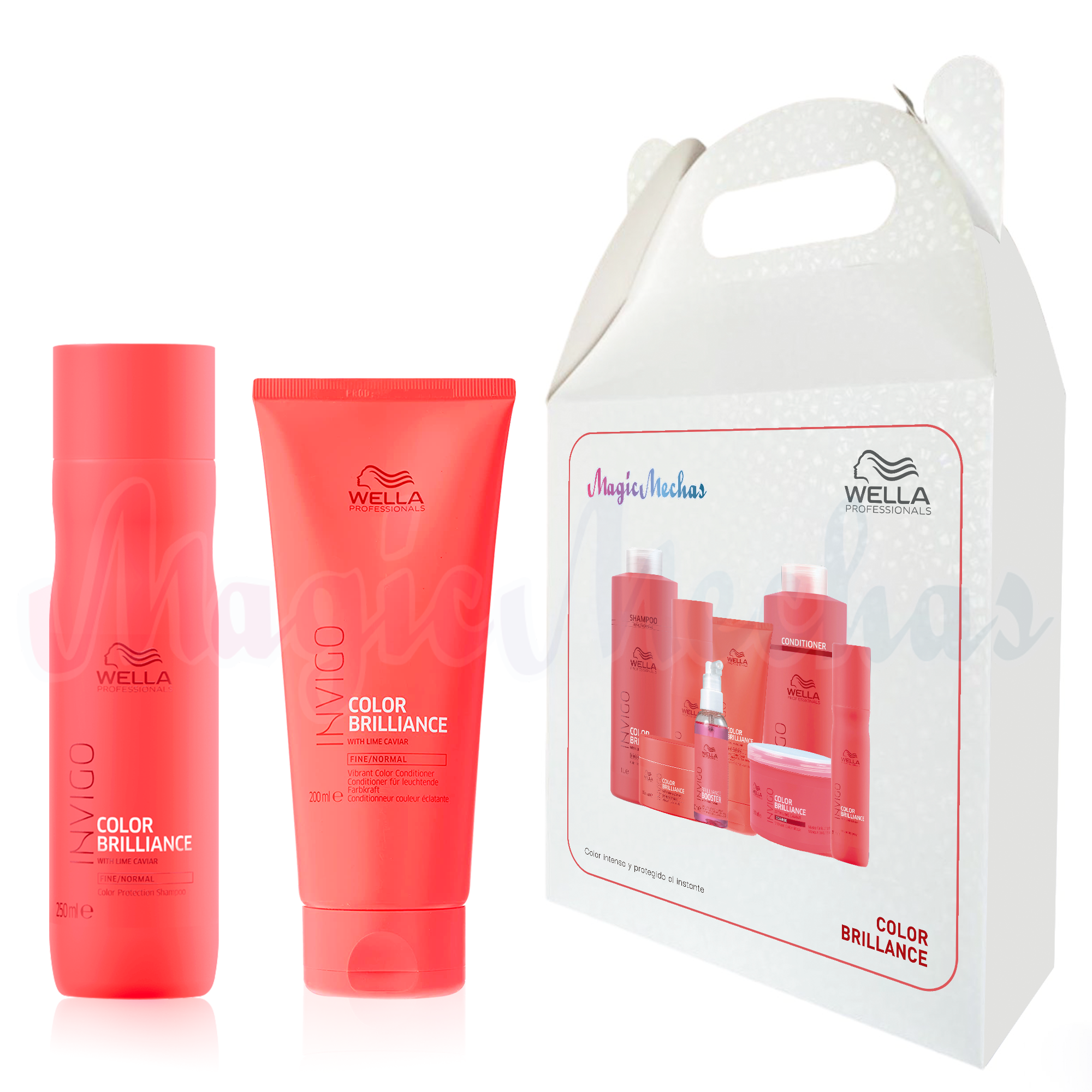 Kit3 Wella Color Brilliance Shampoo + Acondicionador Wella