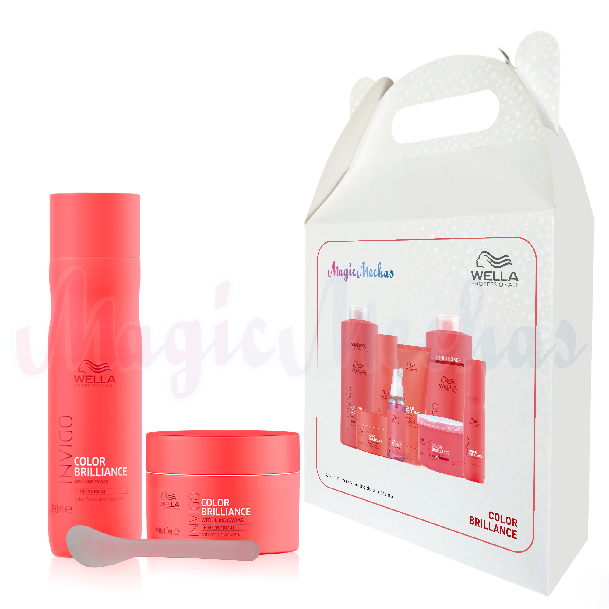 Kit5 Wella Color Brilliance Shampoo + Mascarilla Wella