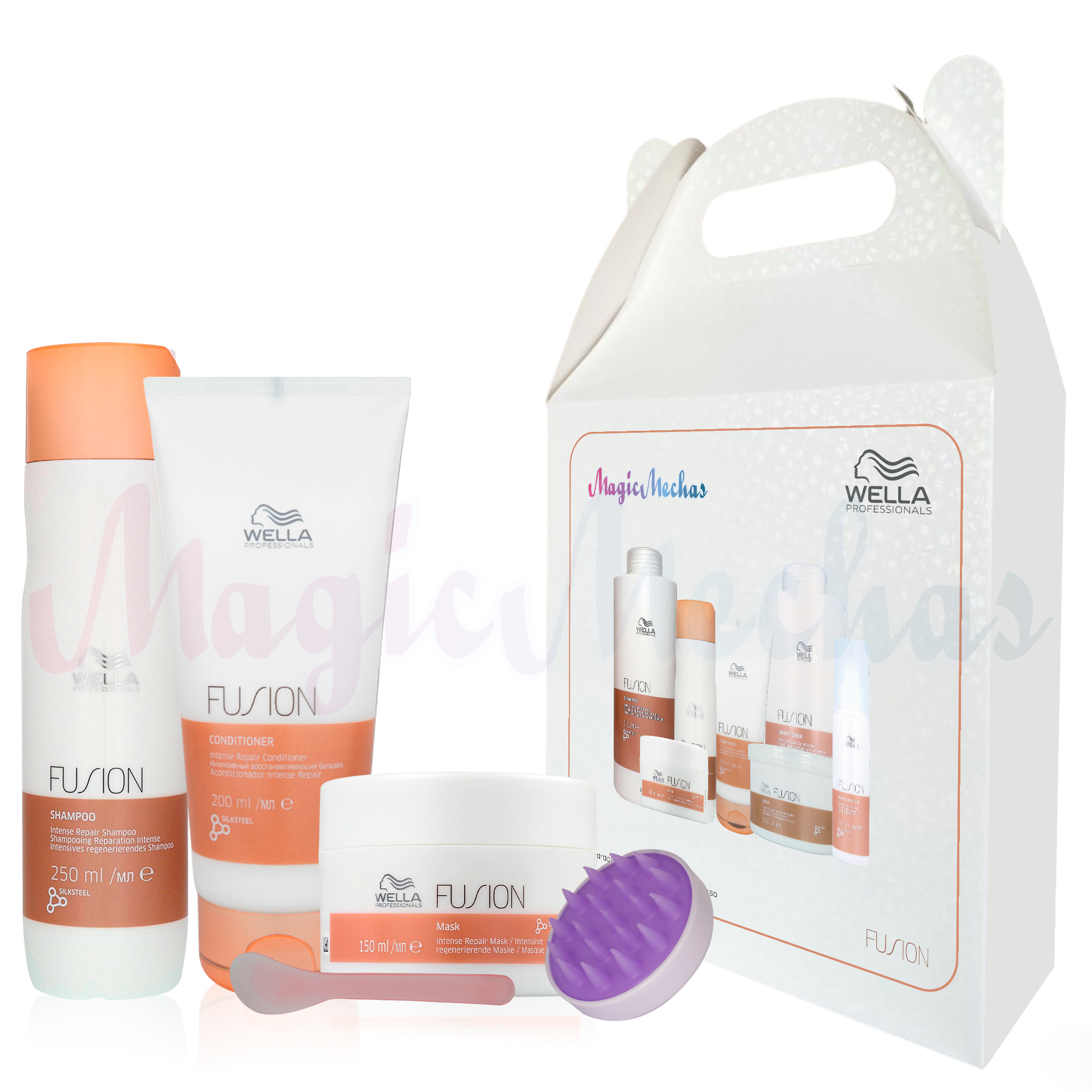 Kit1 Wella Fusion Shampoo + Acondicionador + Mascarilla Wella