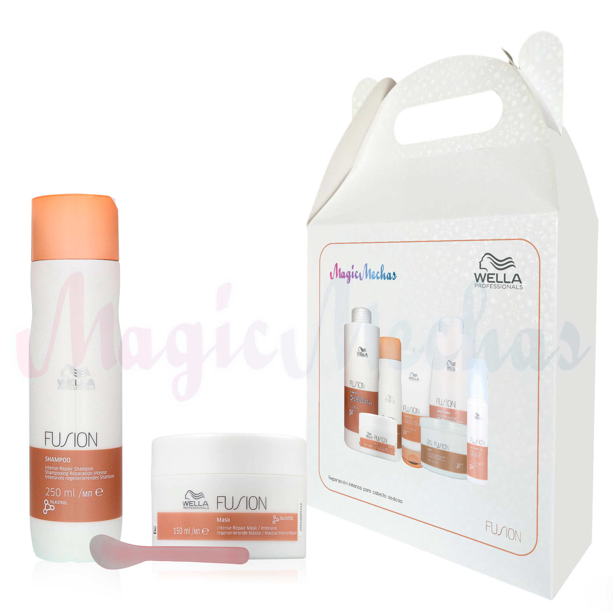 Kit5 Wella Fusion Shampoo + Mascarilla Wella