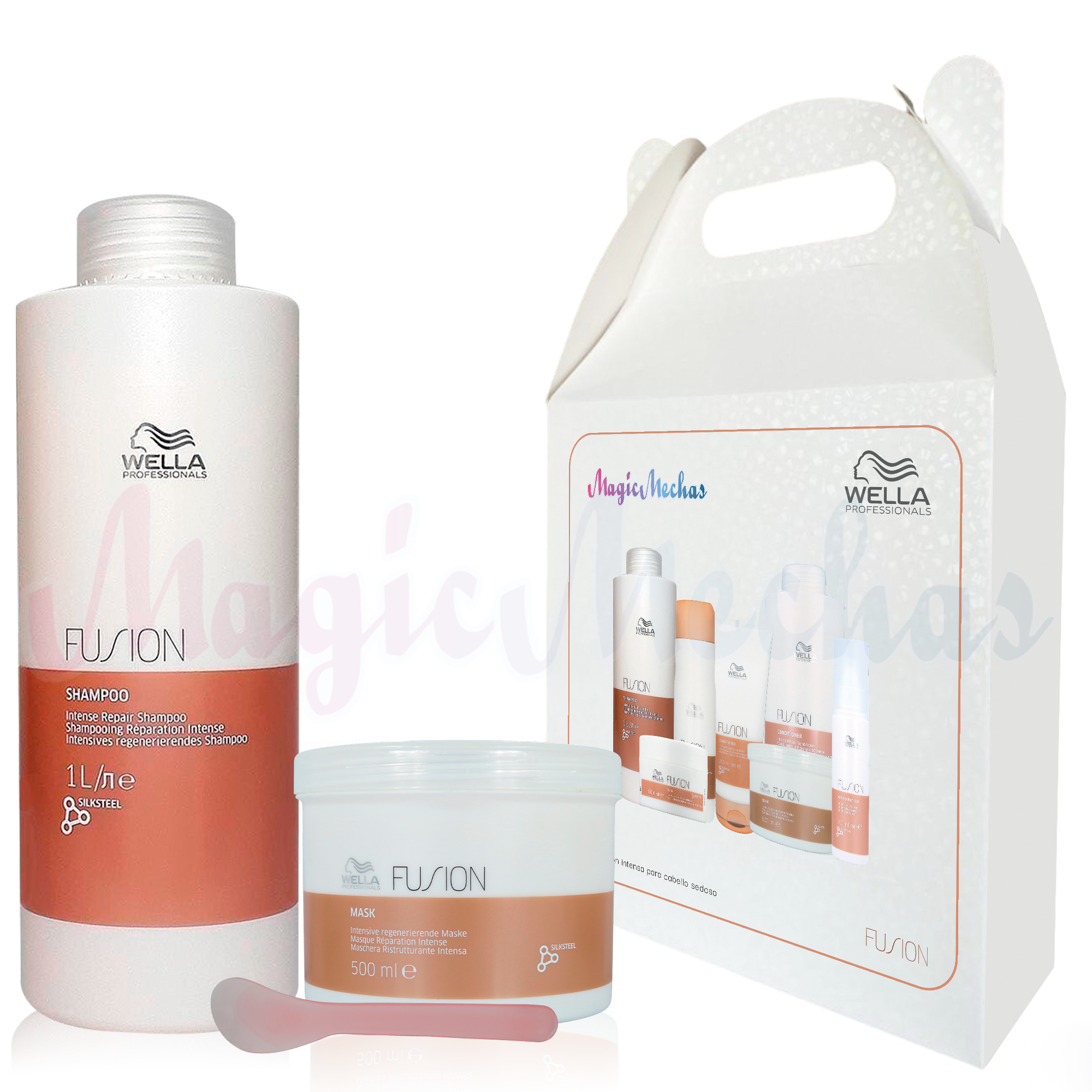 Kit6 Wella Fusion Shampoo + Mascarilla Wella