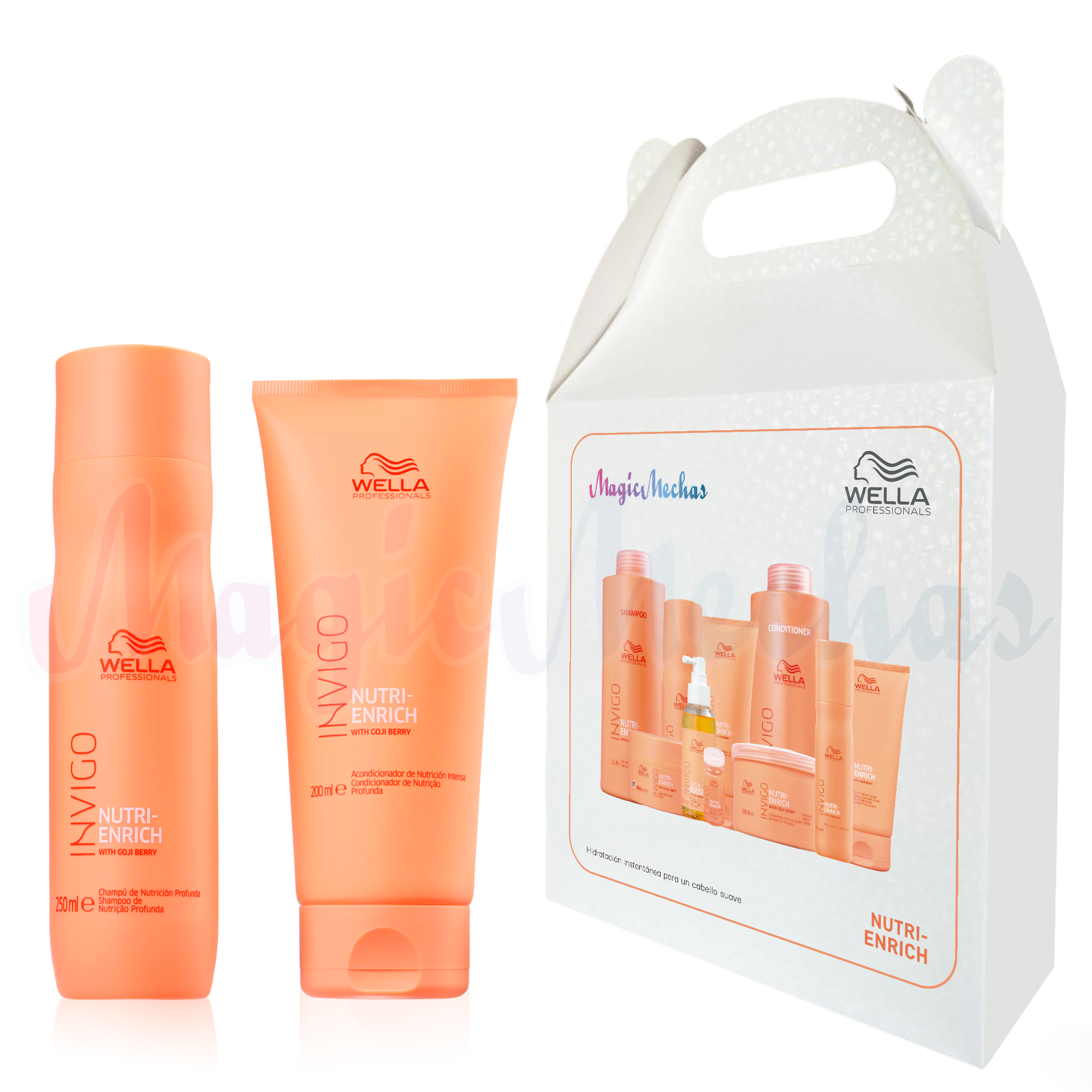 Kit3 Wella Nutri Enrich Shampoo + Acondicionador Wella