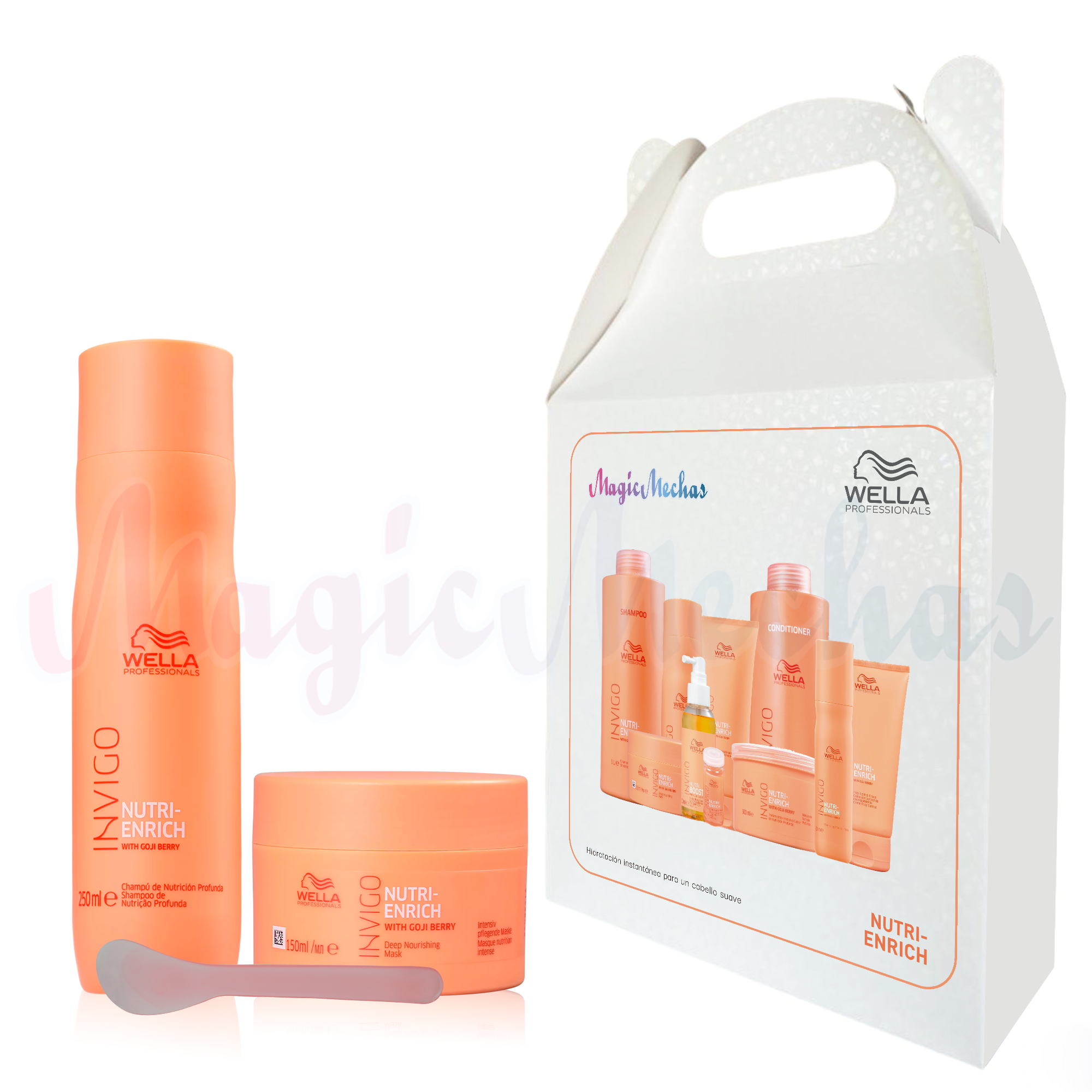 Kit5 Wella Nutri Enrich Shampoo + Mascarilla Wella