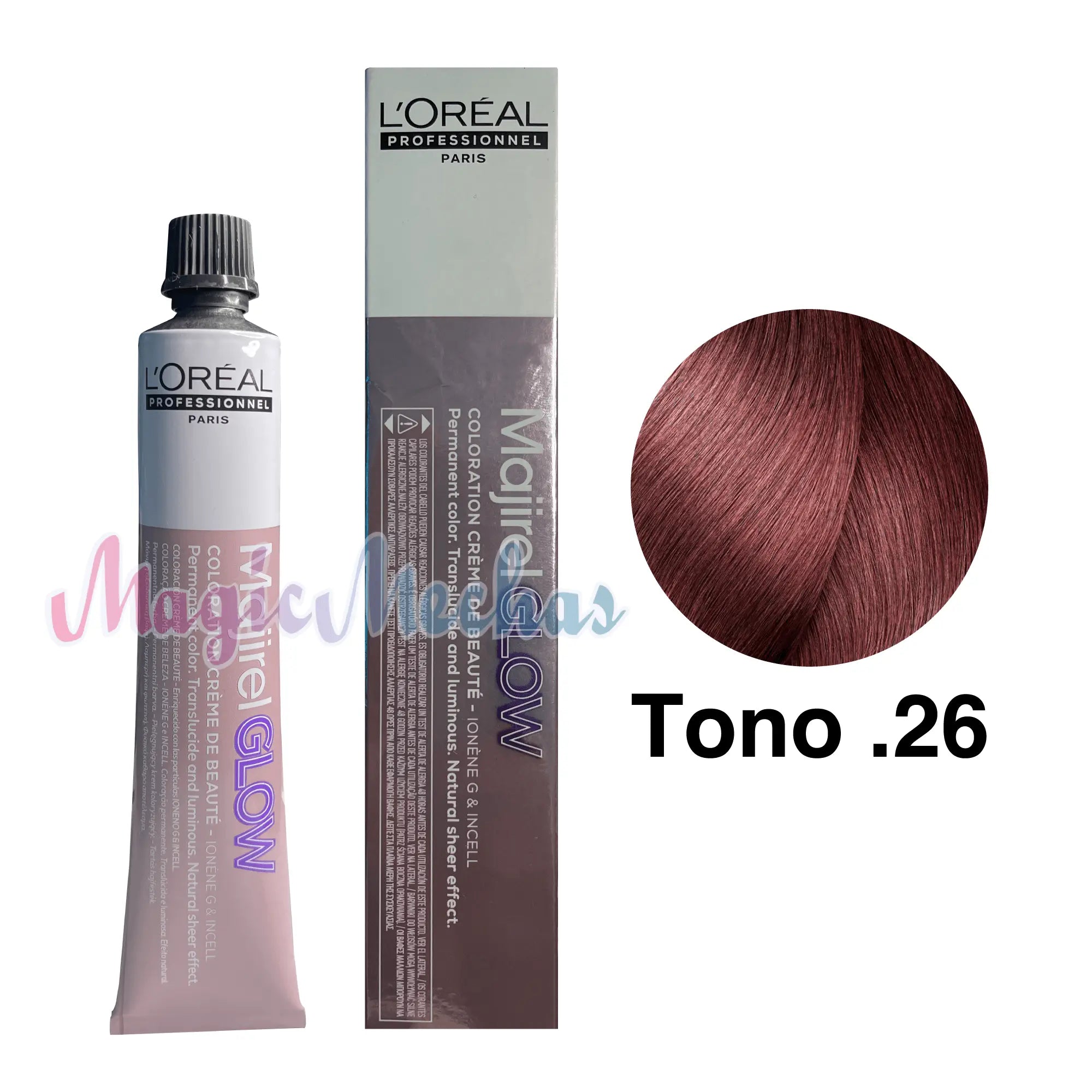 Tinte Majirel Tono .26 Glow Bronze 50mL - Magic Mechas