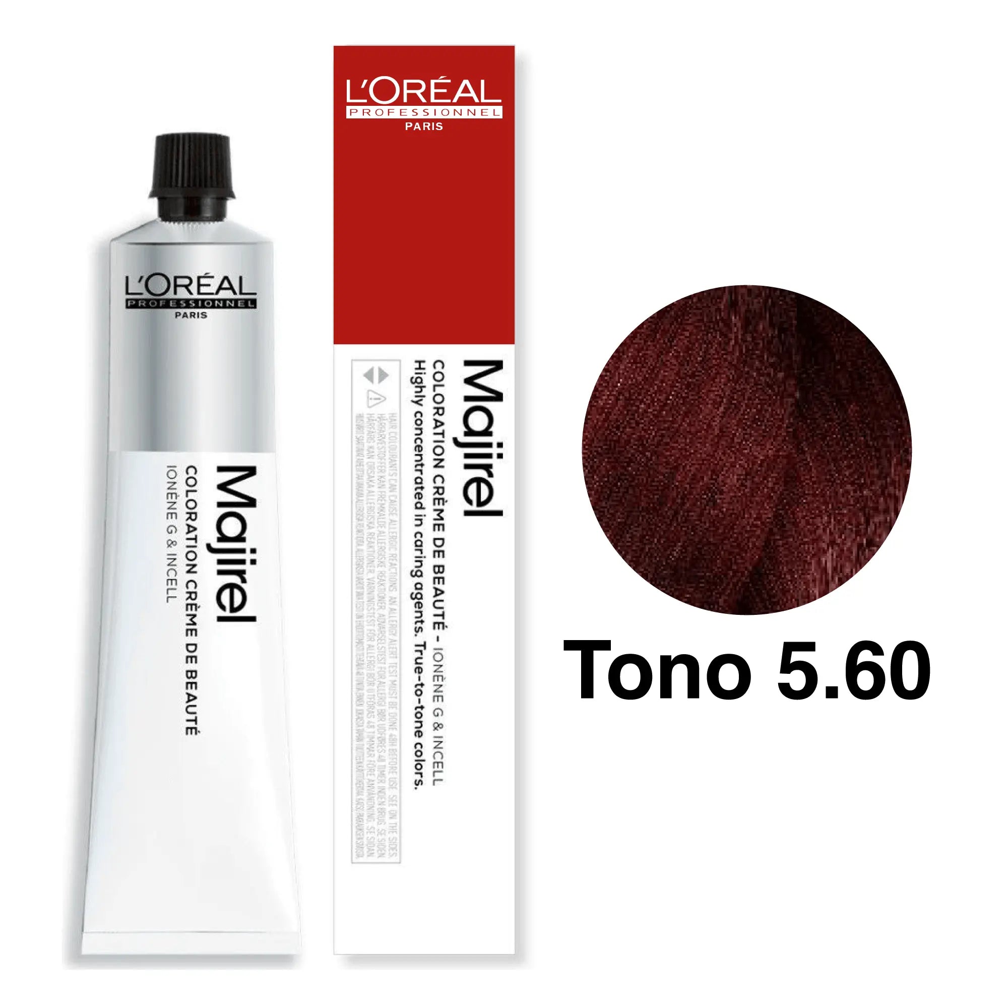 Tinte Majirel Tono 5.60 Castaño Claro Rojizo Intenso 50mL - Magic Mechas