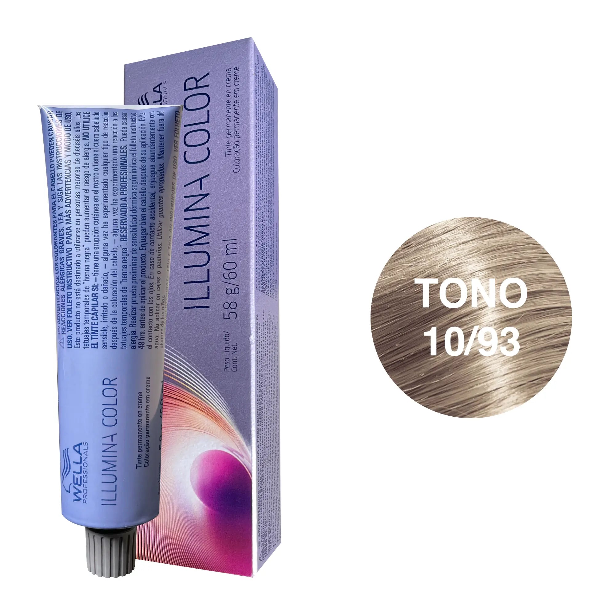 Tinte Wella Illumina Color Tono 10/93 60ml Wella