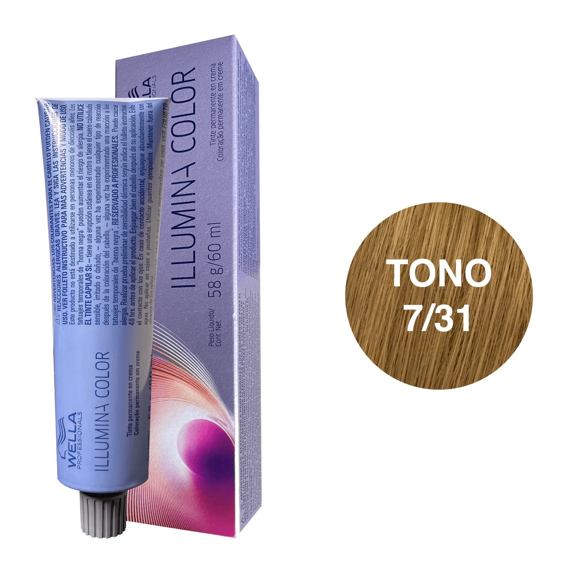 Tinte Wella Illumina Color Tono 7/31 60ml - Magic Mechas