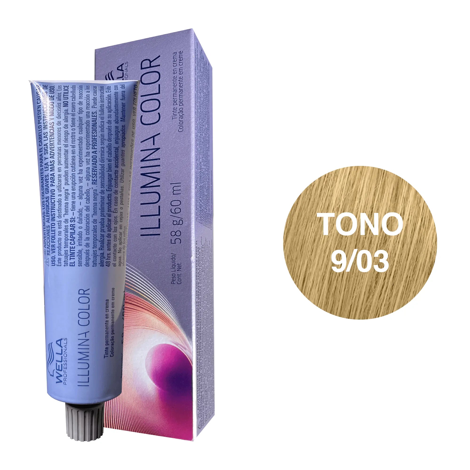 Tinte Wella Illumina Color Tono 9/03 60ml - Magic Mechas