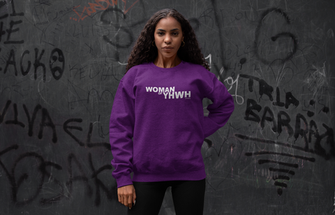 woman of yhwh crewneck sweatshirt