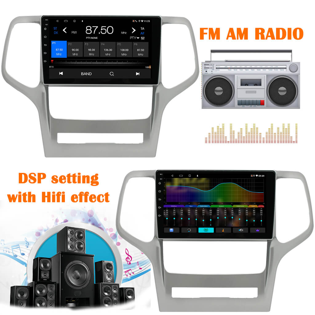 Jeep Grand Cherokee  2008-2013 FM/AM +EQ