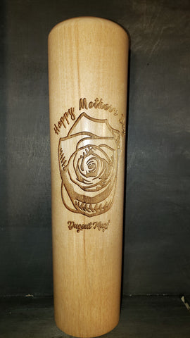 Mother's Day gift made from the barrel of a baseball bat. 