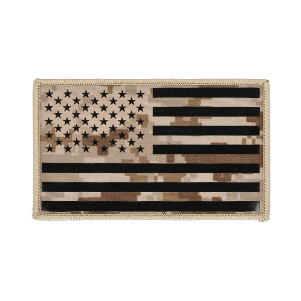 American Flag Patch - IR/Photolum Fusion (Reversed w/ Hook Back