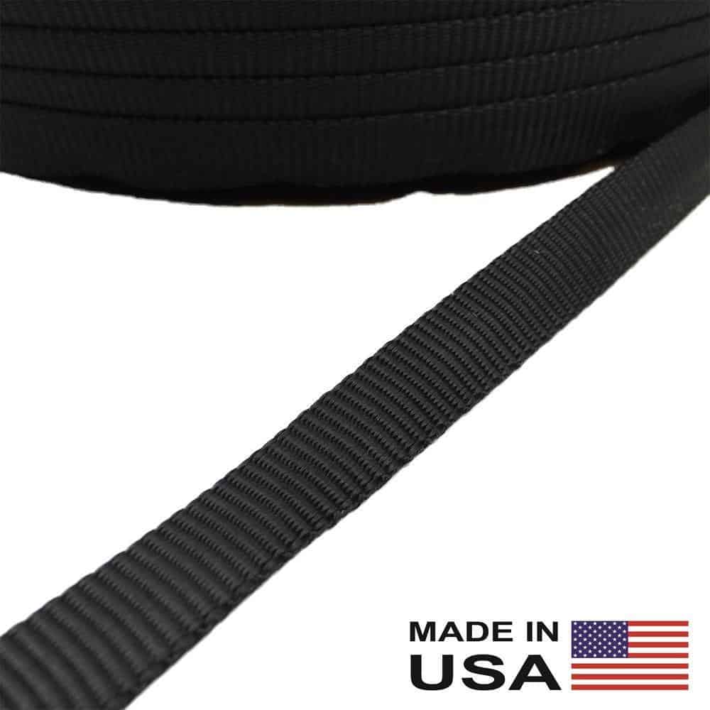 2 inch Black Seatbelt Webbing 6,000 lbs, Tie Down Webbing