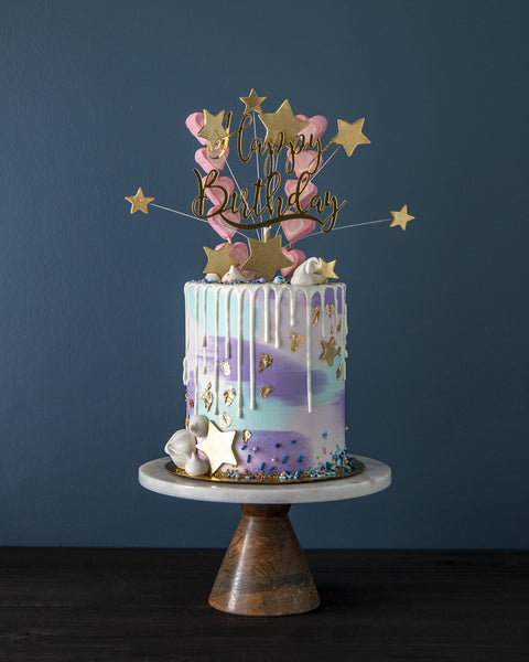 Galaxy Caramel Drip Cake - Decorated Cake by Lily Blossom - CakesDecor