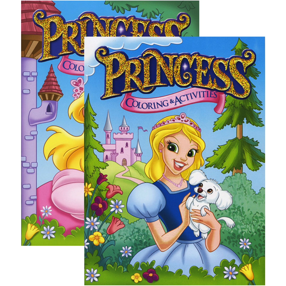 2PC Disney Princesses Coloring Book Jumbo Activity Pad Books Kids Chil —  AllTopBargains