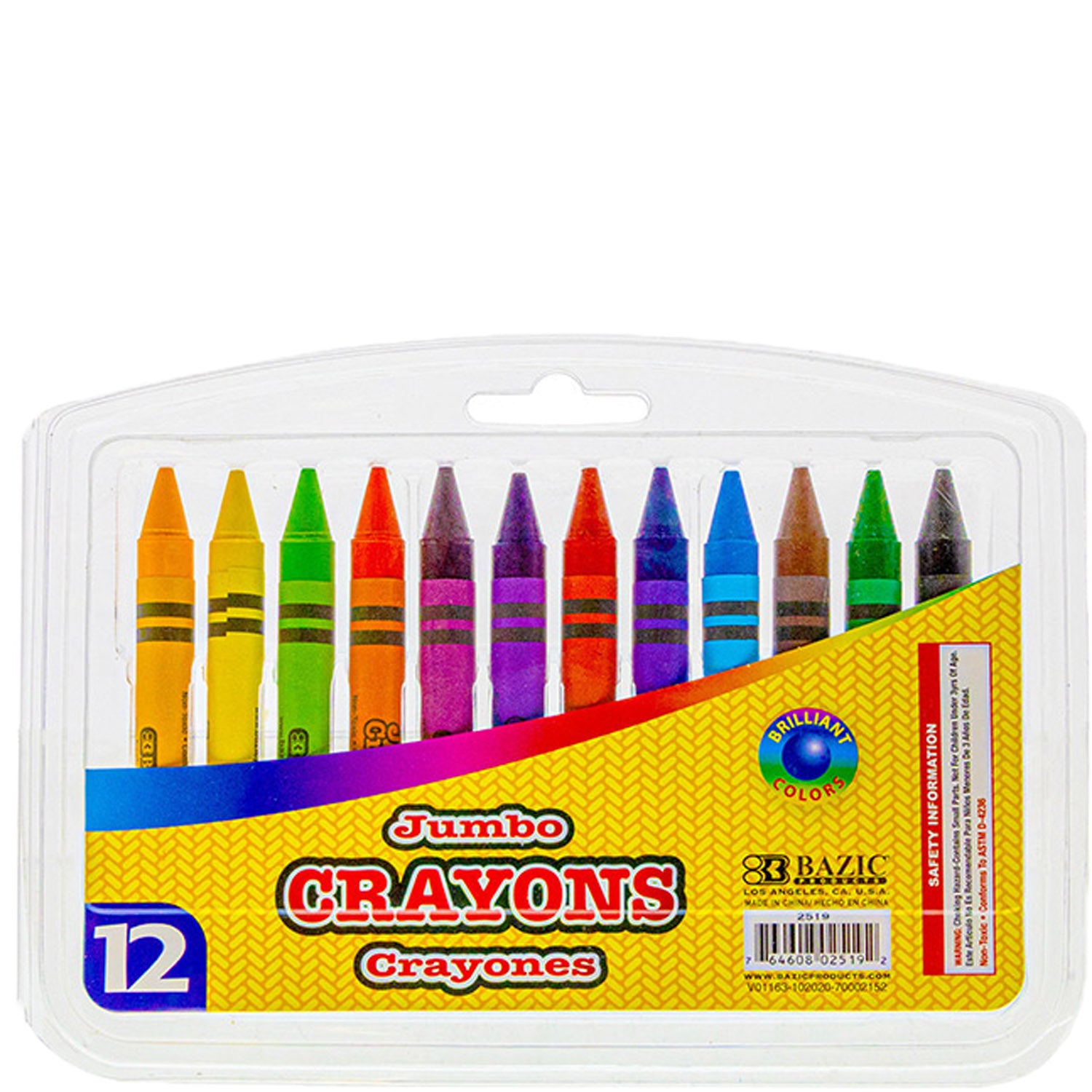 Colorations® Large Crayons - 8 Colors, 12 Sets