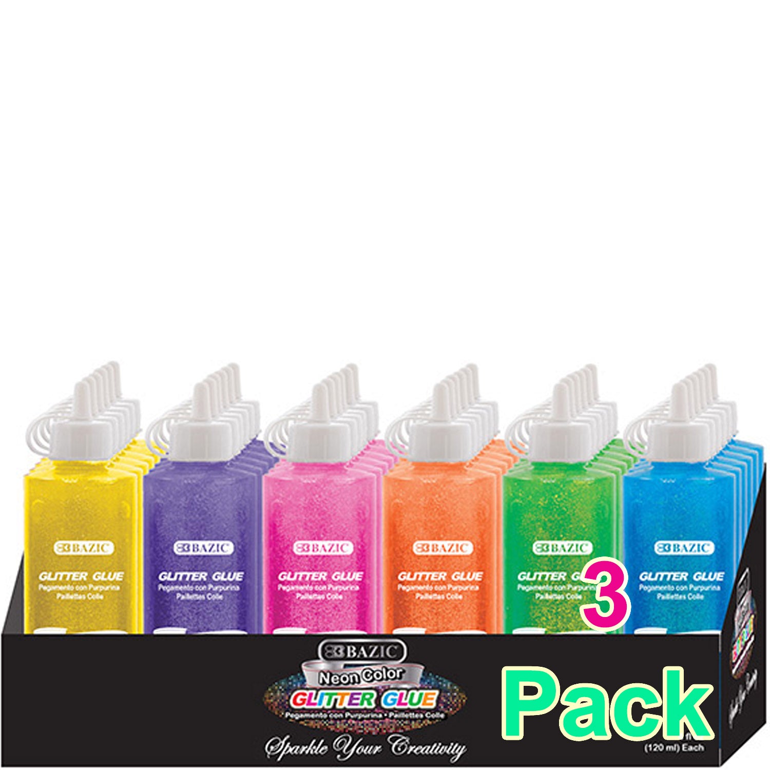 Pack of 10 Colors in one Pack of Glitter Glue Pens –