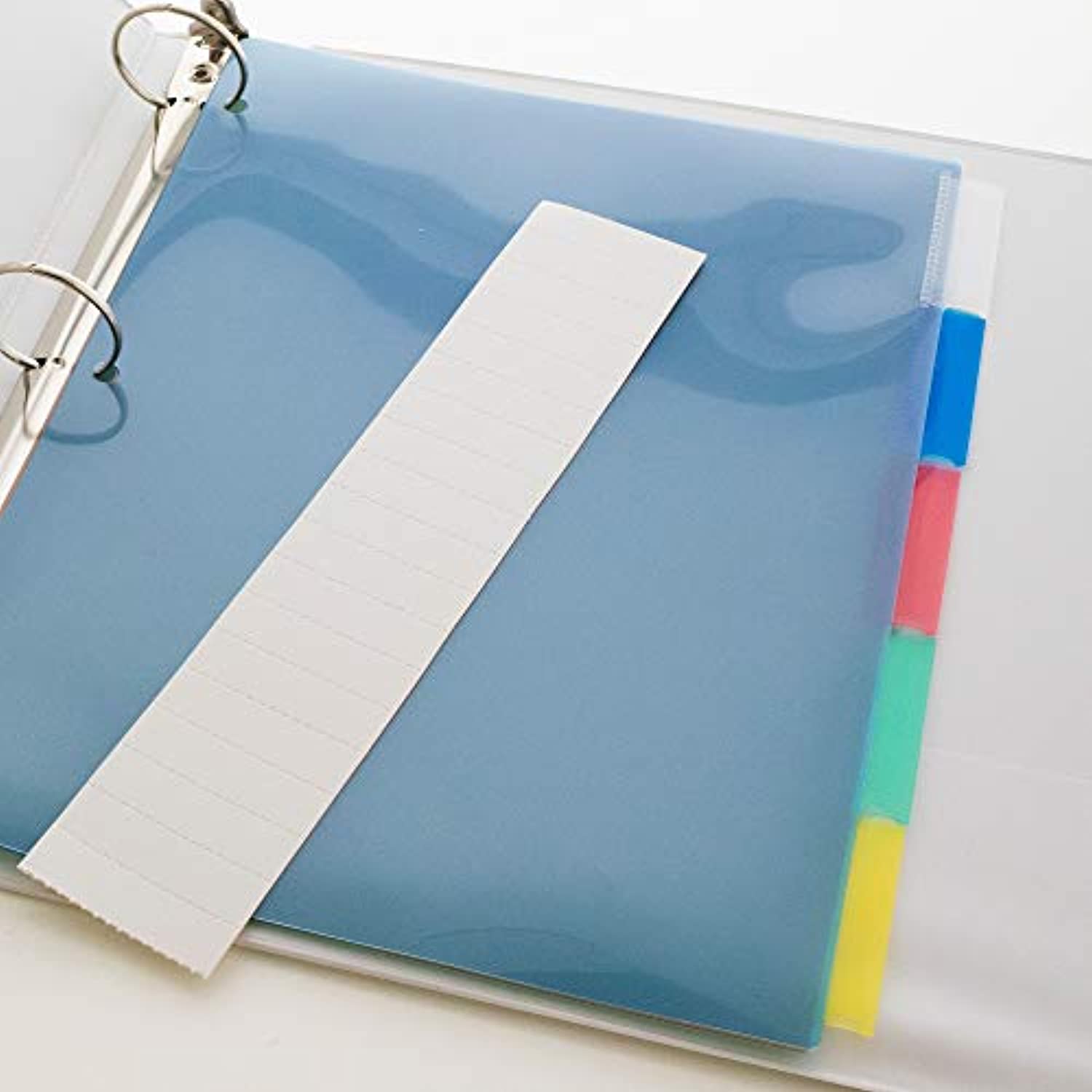 BAZIC 3-Ring Binder Dividers w/ 5-Insertable Color Tabs, 1-Pack.