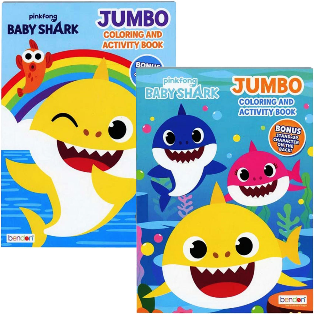 Baby Shark Jumbo Coloring Activity Book 2 Title