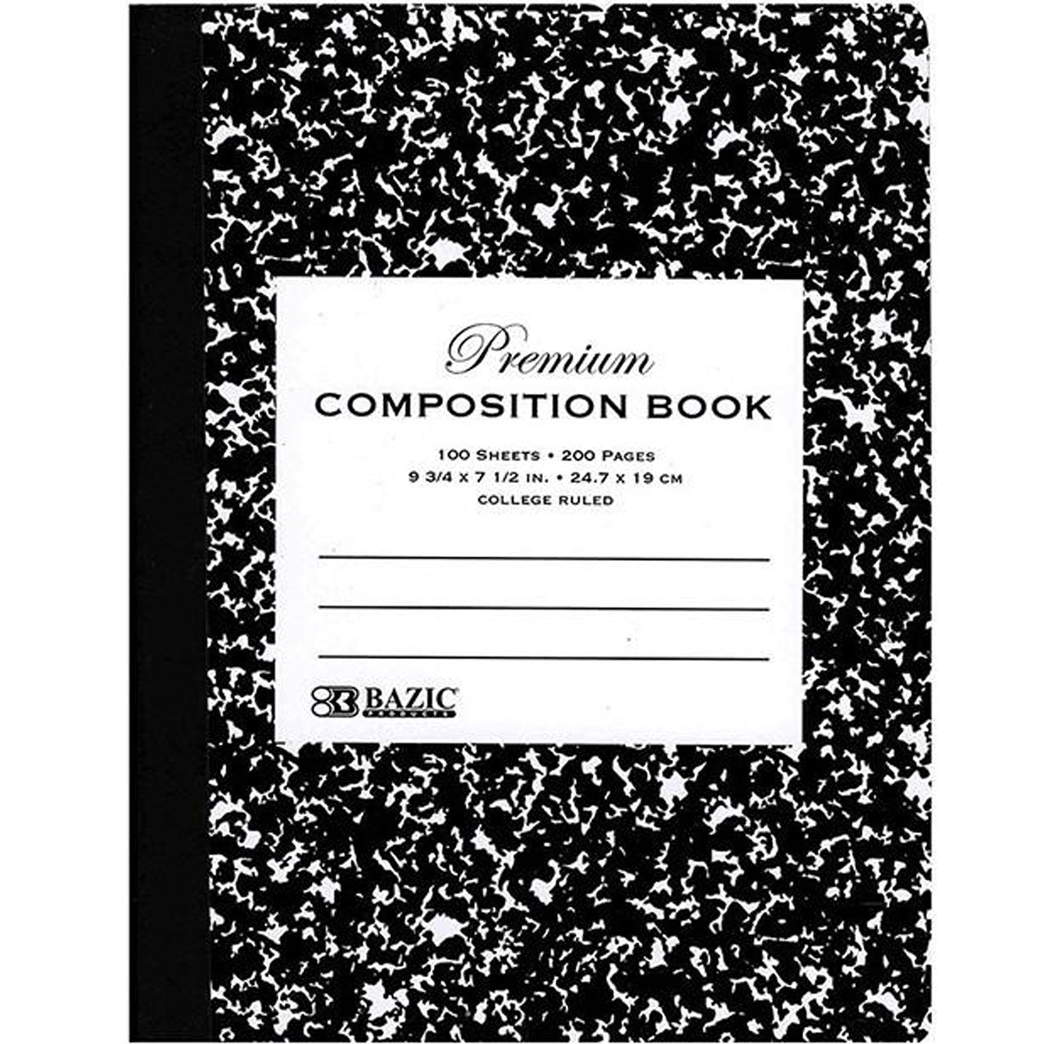 Bazic 100 Ct. Primary Journal Marble Composition Book Pack of - 48