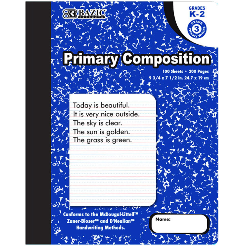 Primary Journal Composition Book Unruled/Cursive