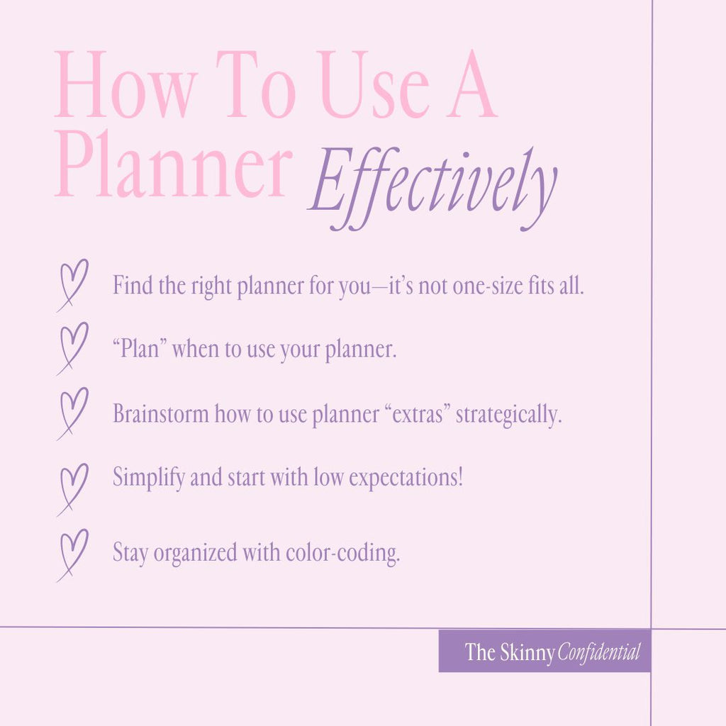 how to use a planner effectively