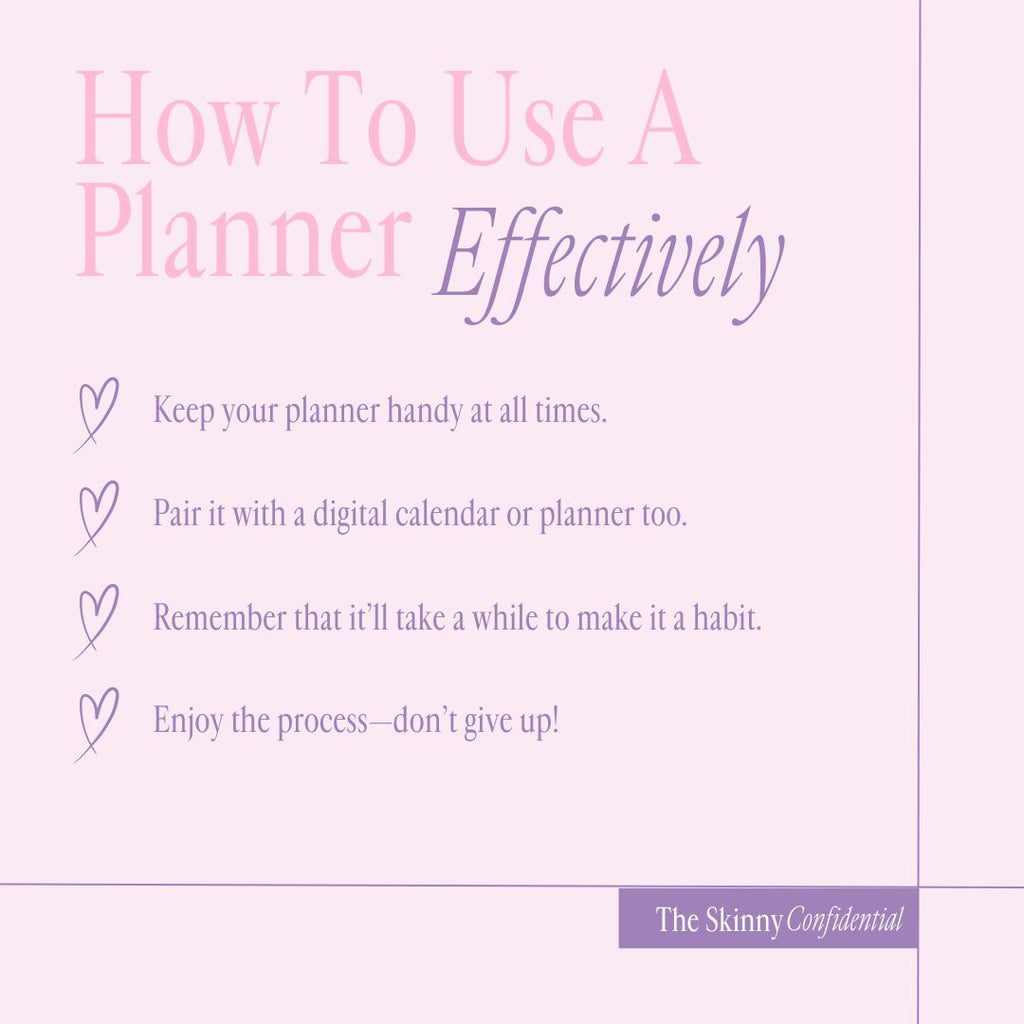 how to use a planner effectively