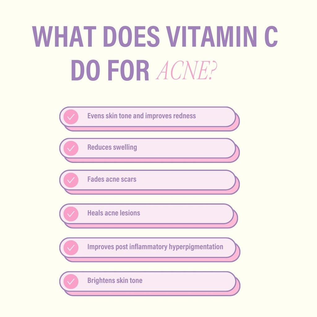 list of ways that vitamin c can improve acne prone skin