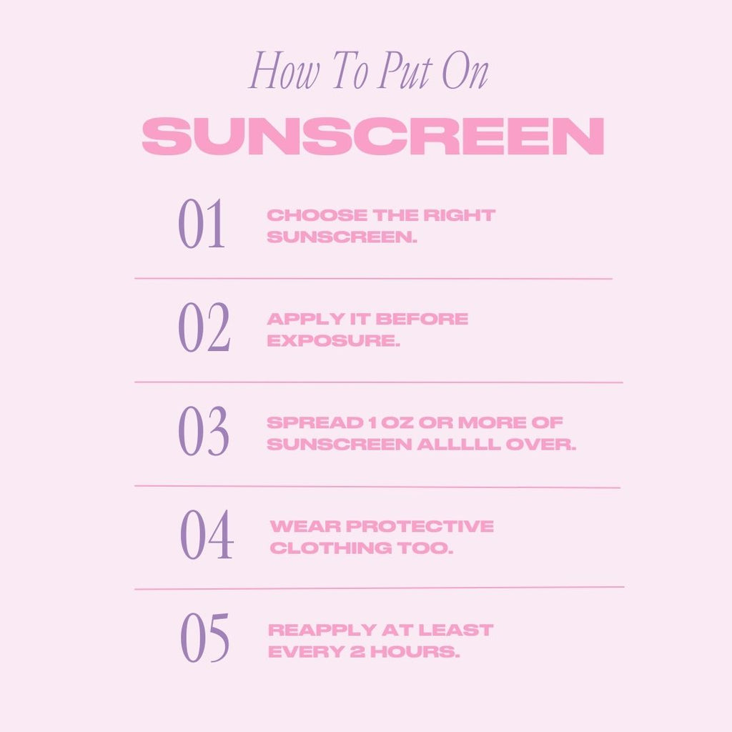 how to put on sunscreen