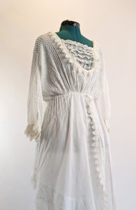 Edwardian White Cotton Lace Gown – Witchy Vintage