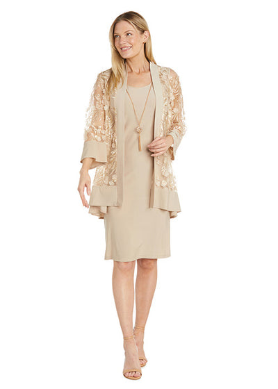 Buy Cream Mirror Jacket Gown Set For Women Online