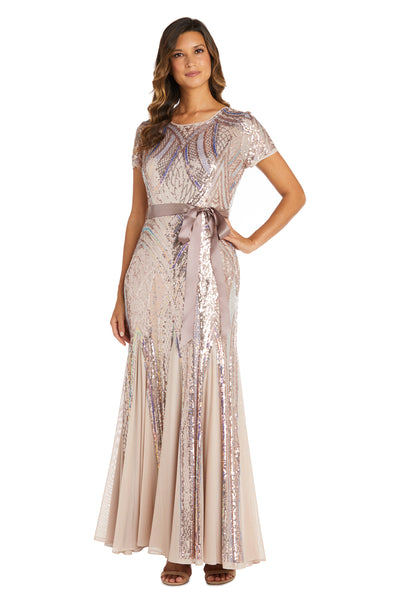 Buy R&M Richards Plus Size Sequined Gown for Evening Party – SleekTrends