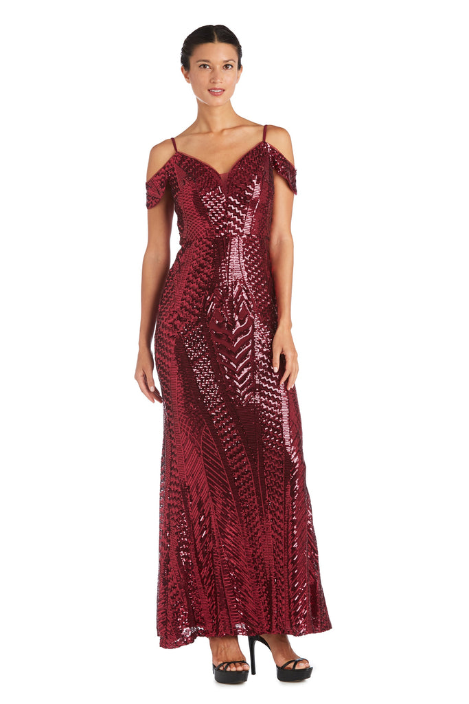 nightway dress merlot