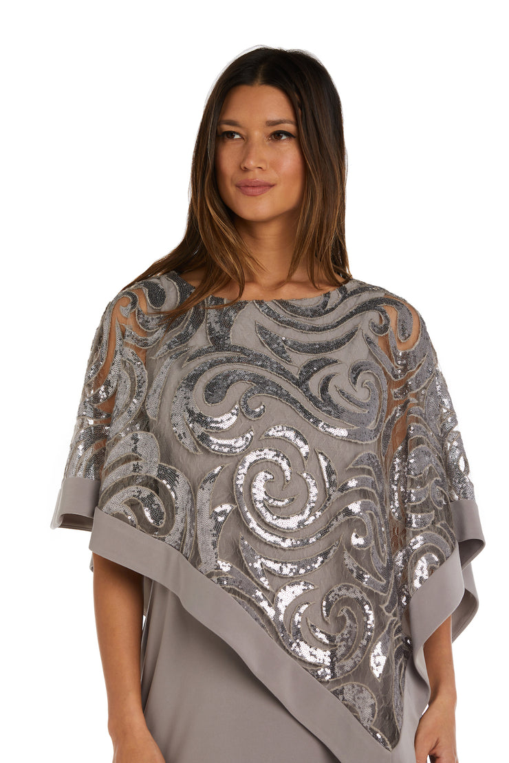 Two piece Sequin Swirl Poncho