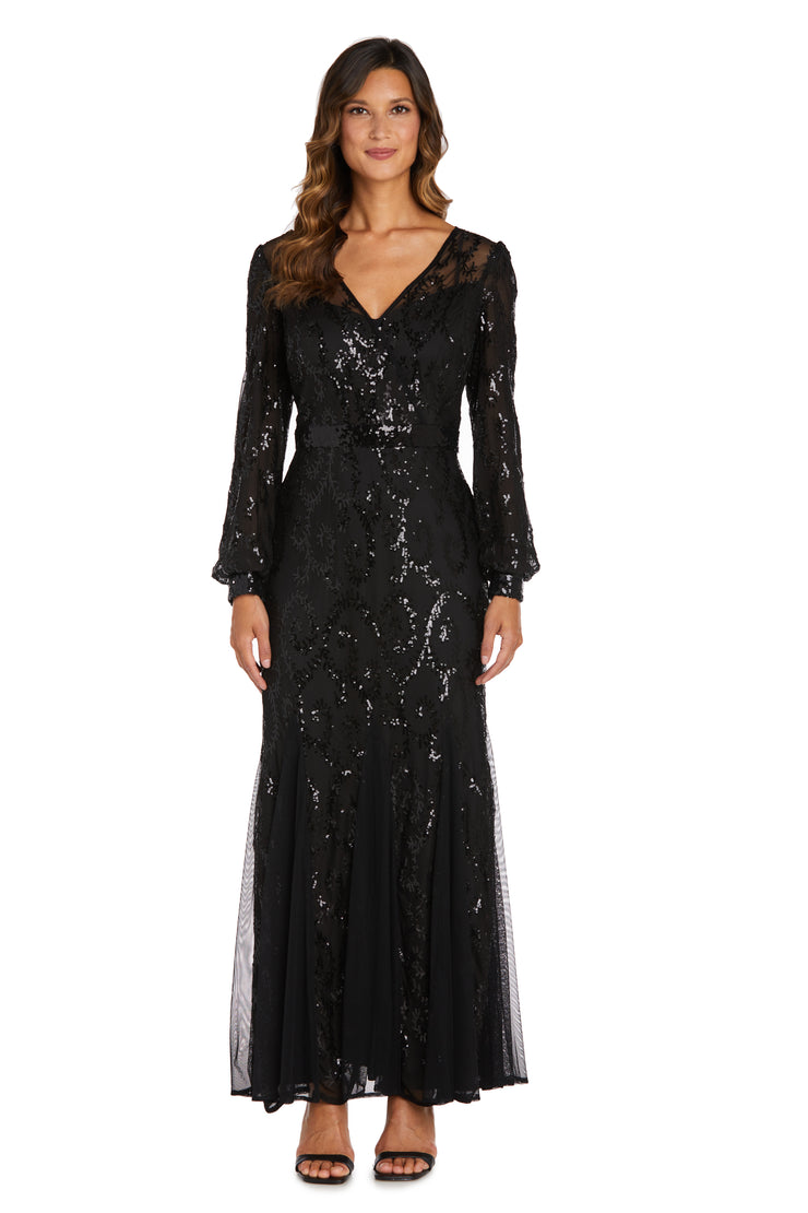 Surplice Sequined Gown – R\u0026M Richards