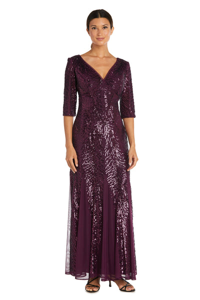 Buy Petite Sequin Gown with Flutter Sleeves and Godet Insets – SleekTrends