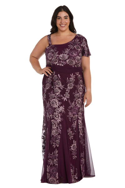 Buy R&M Richards Plus Size Sequined Gown for Evening Party – SleekTrends