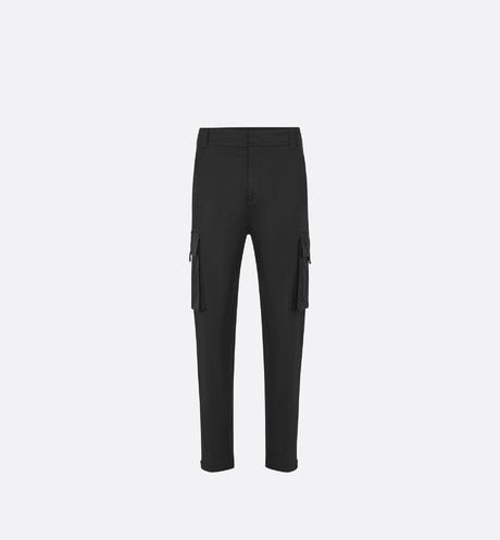 Fitted Pants • Black Stretch Cotton Gabardine – Dior Couture UAE