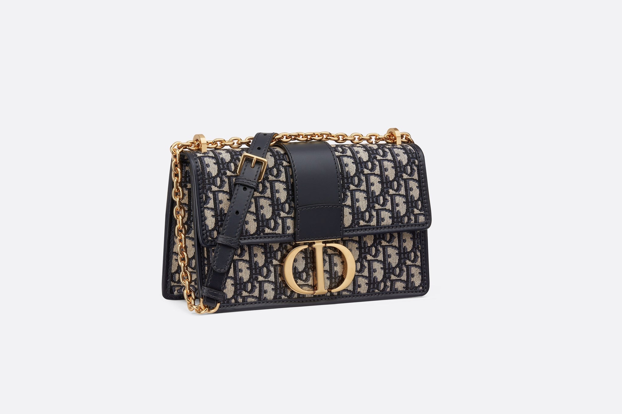 30 Montaigne Flap Chain Bag • Blue Dior 