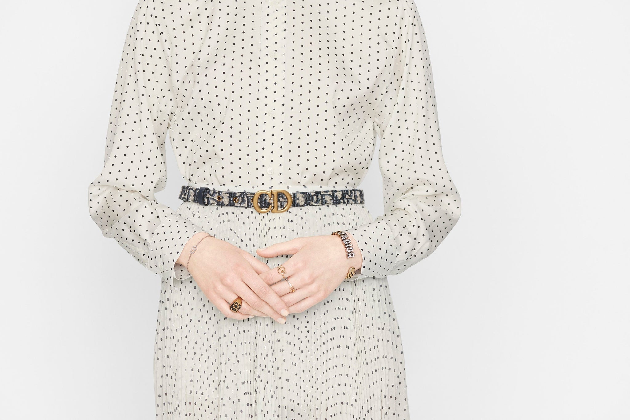Clair D Lune Bracelet • Gold-Finish Metal and White Crystals – Dior