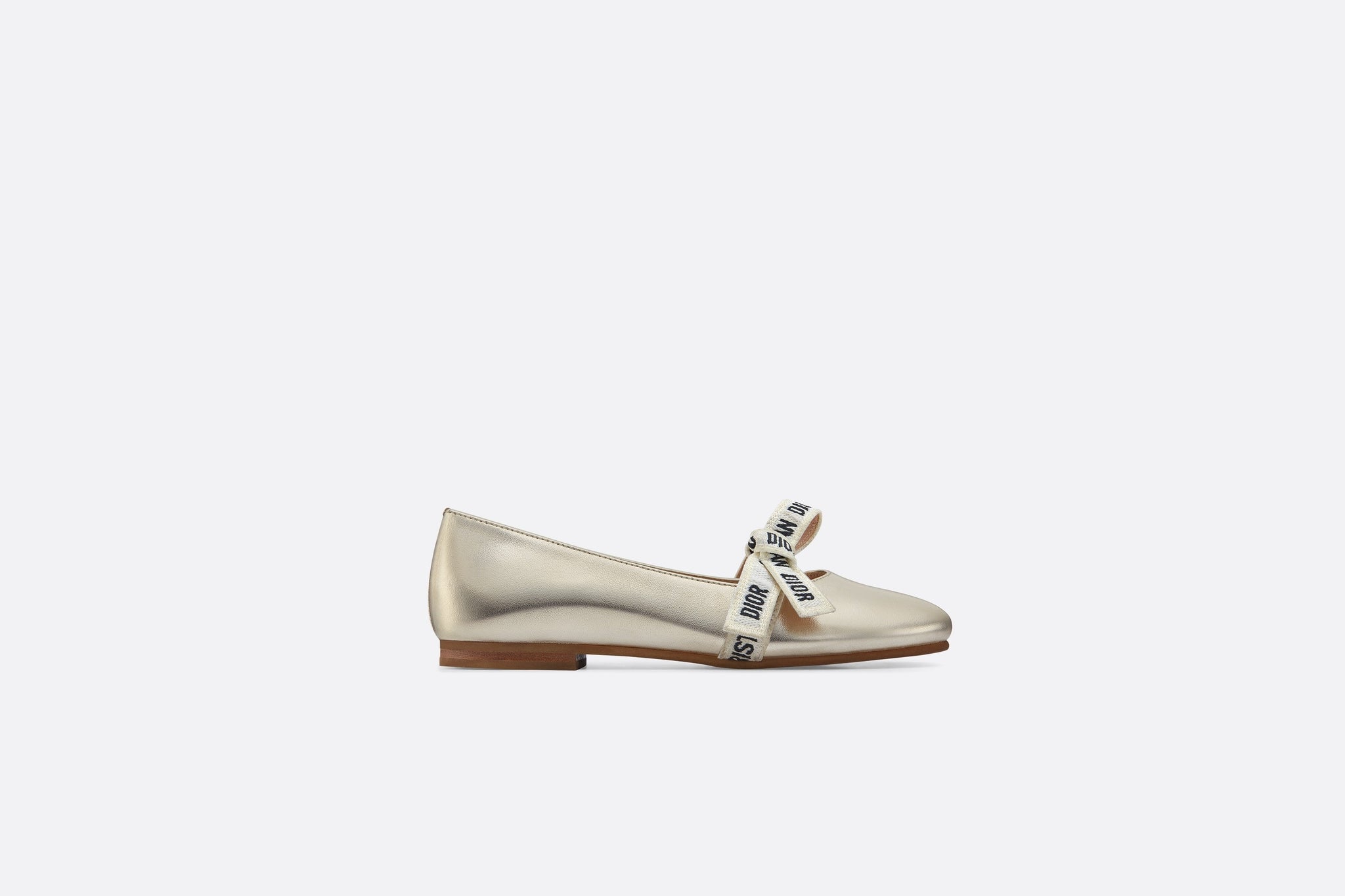 metallic ballerina flats