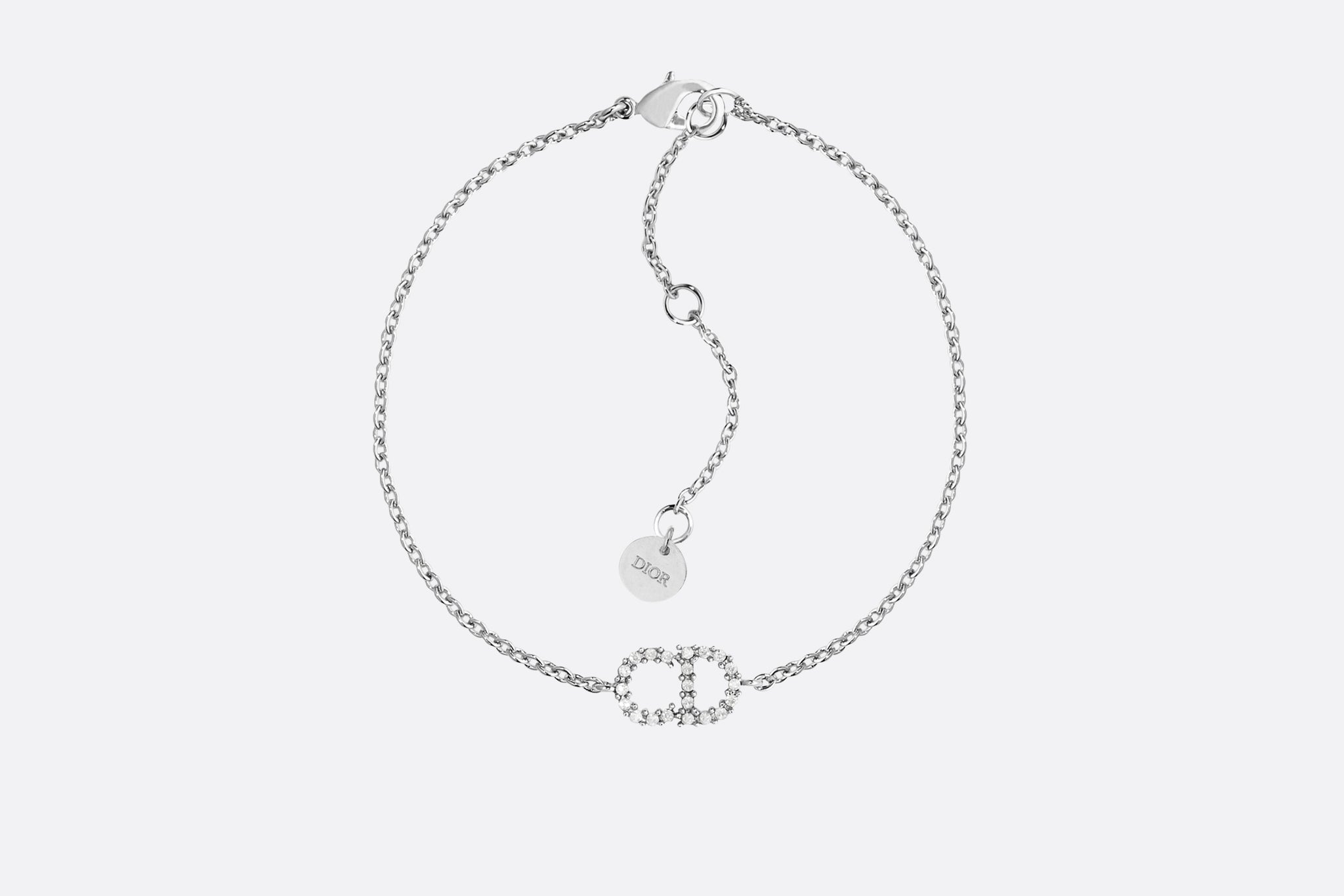 Collier Clair D Lune Métal finition dorée perles en résine blanche et  cristaux blancs  DIOR FR