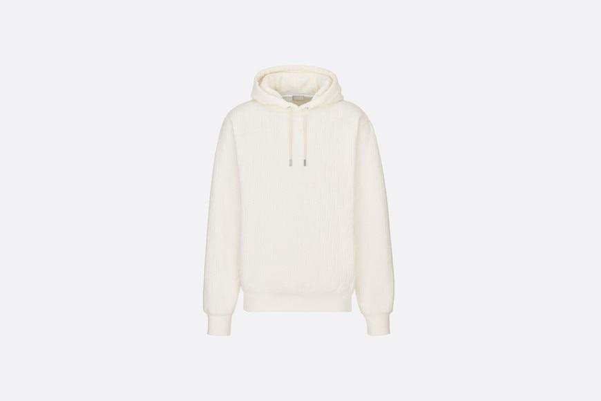 Oversized Hooded Sweatshirt with Dior Oblique Motif • Off-White Terry ...