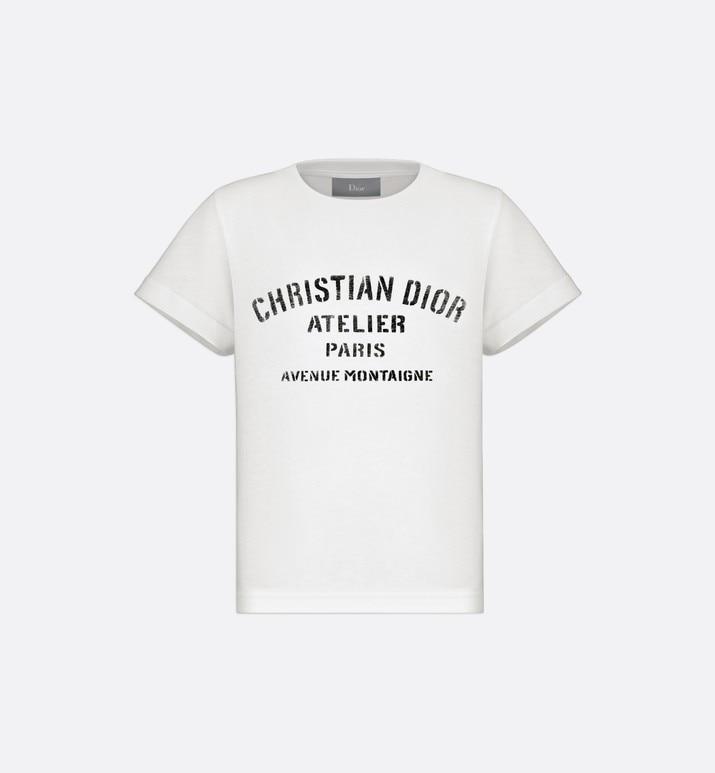 'Christian Dior Atelier' T-Shirt • White Cotton Jersey – Dior Couture UAE