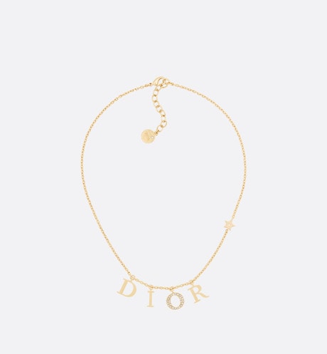 DIOR SILVER LETTER NECKLACE  Victoria Luxe Reworked