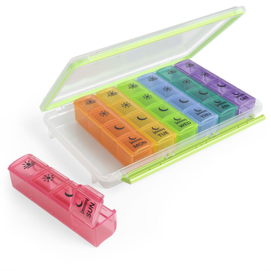 Cruxer Weekly Pill Box Organiser Am Pm 2 Times Medicine Box Daily