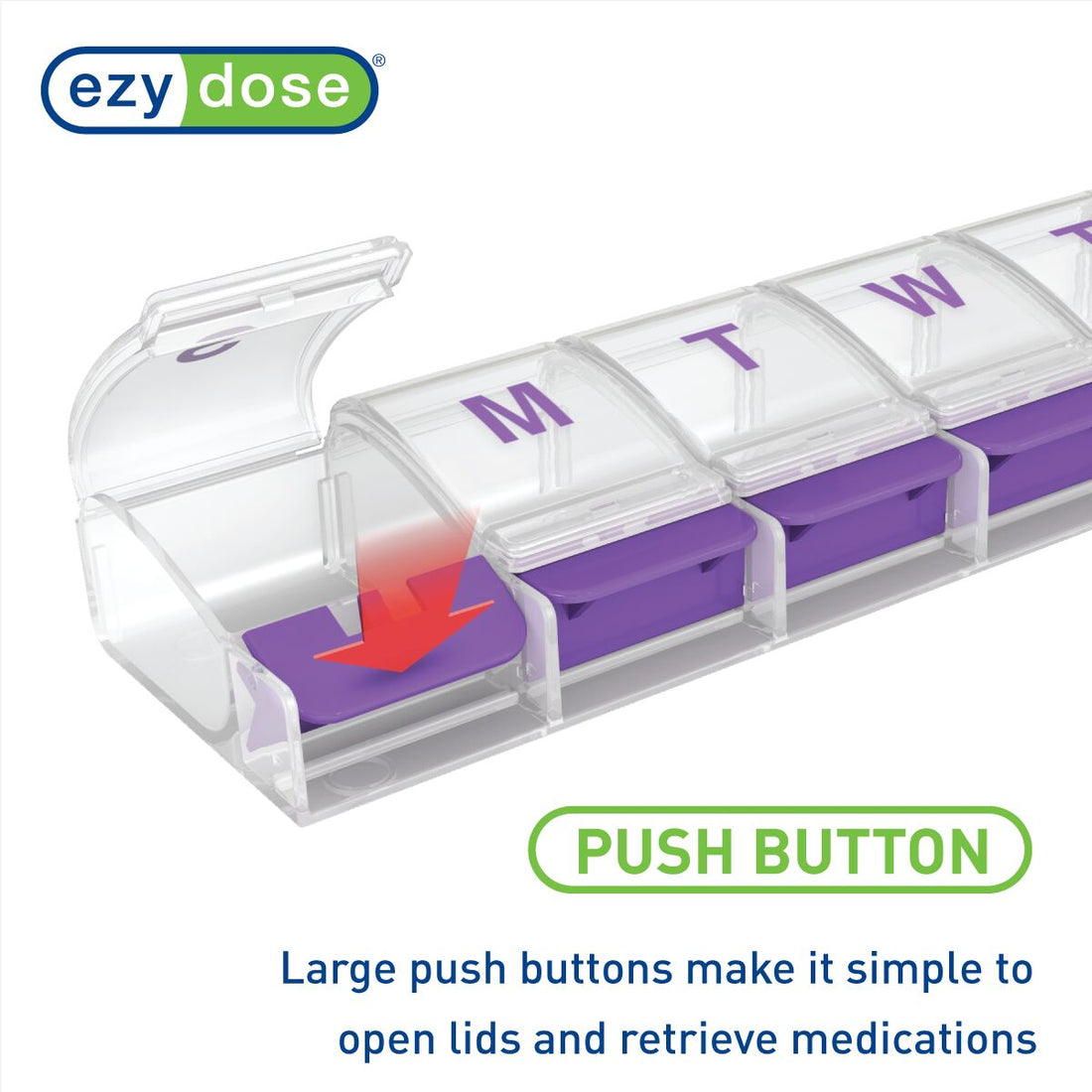 Ezy Dose® Push-Button Medtime Planner®, 4 Times a Day